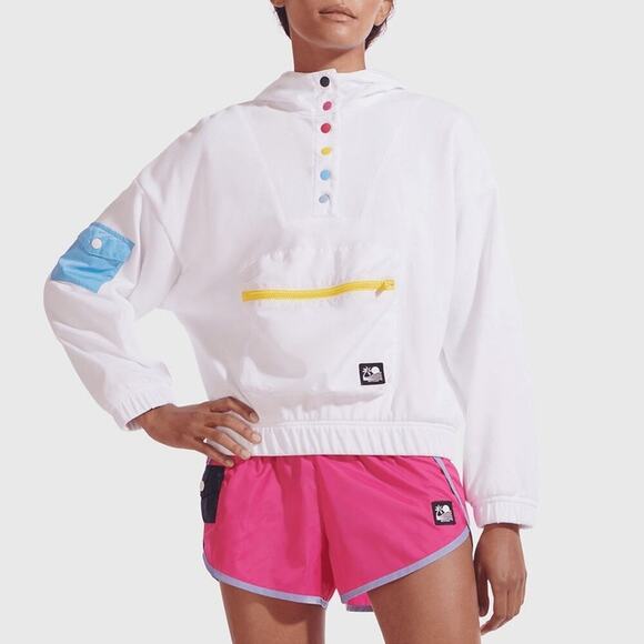 STAUD X NEW BALANCE Fuchsia Pink  Shorts - Picture 7 of 14